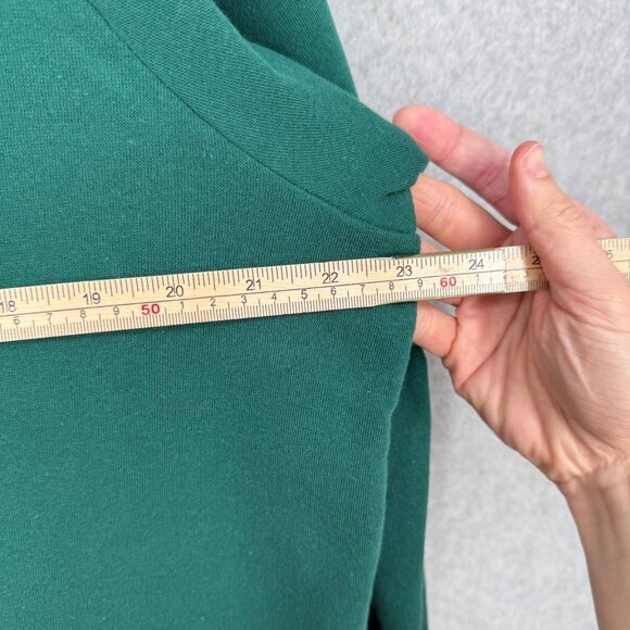 J Crew Womens Wide Collar Button Mockneck Pullover Sweatshirt Size XL Green NEW - Picture 10 of 10